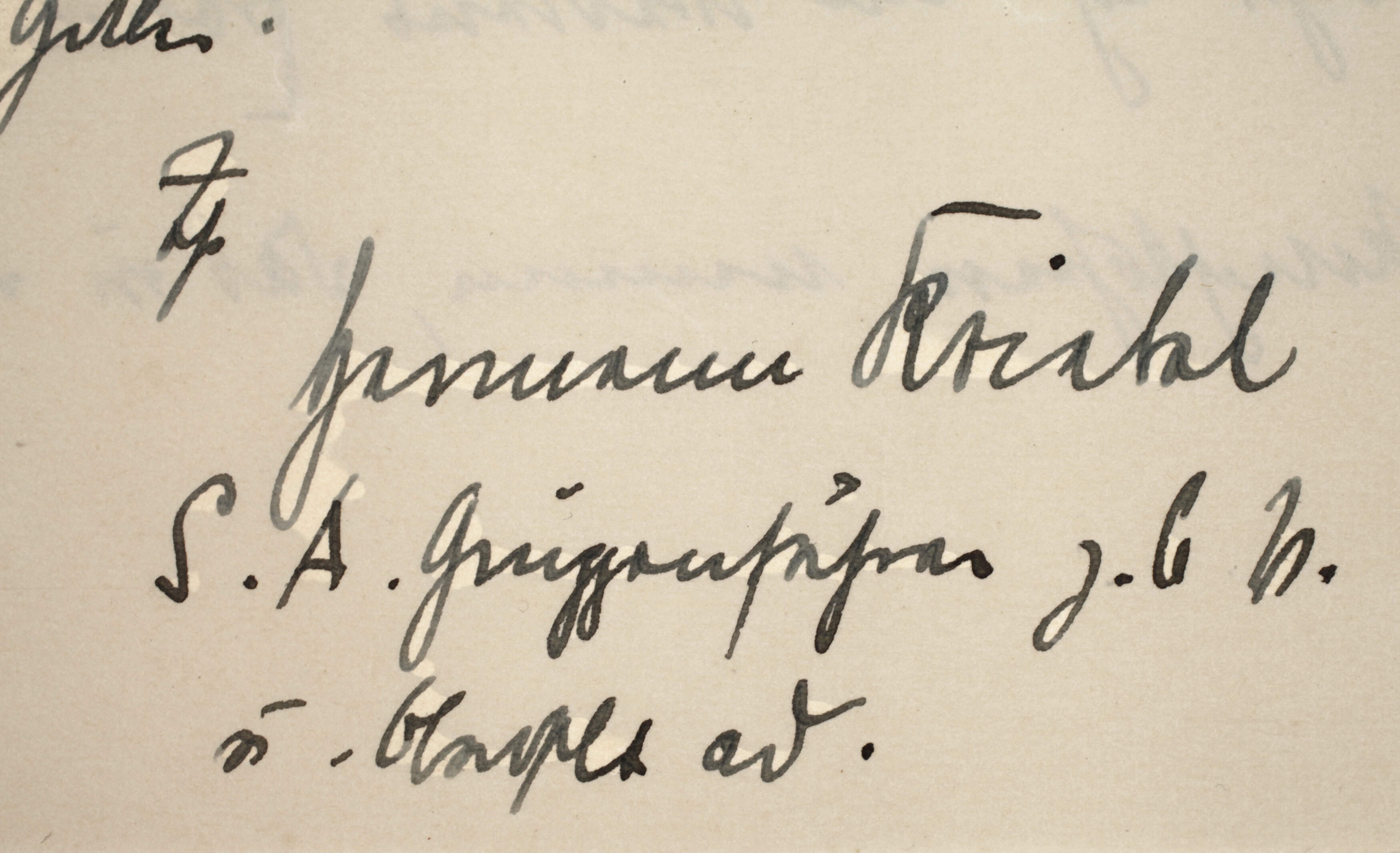 Autograph Hermann Kriebel