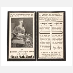 Sterbebild Maria Theresia