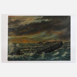 Gemälde Marine 1. Weltkrieg