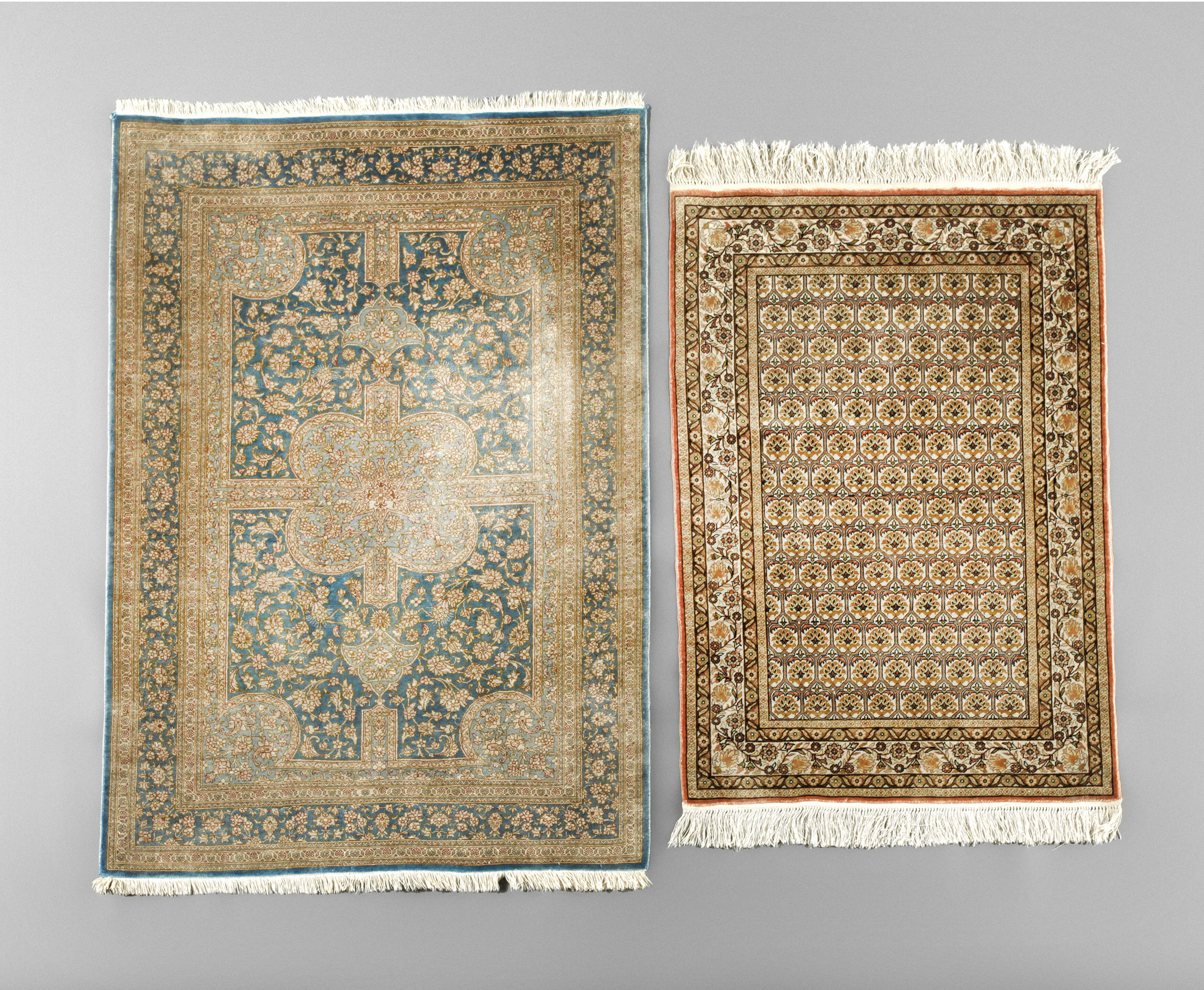 Zwei Seidenteppiche