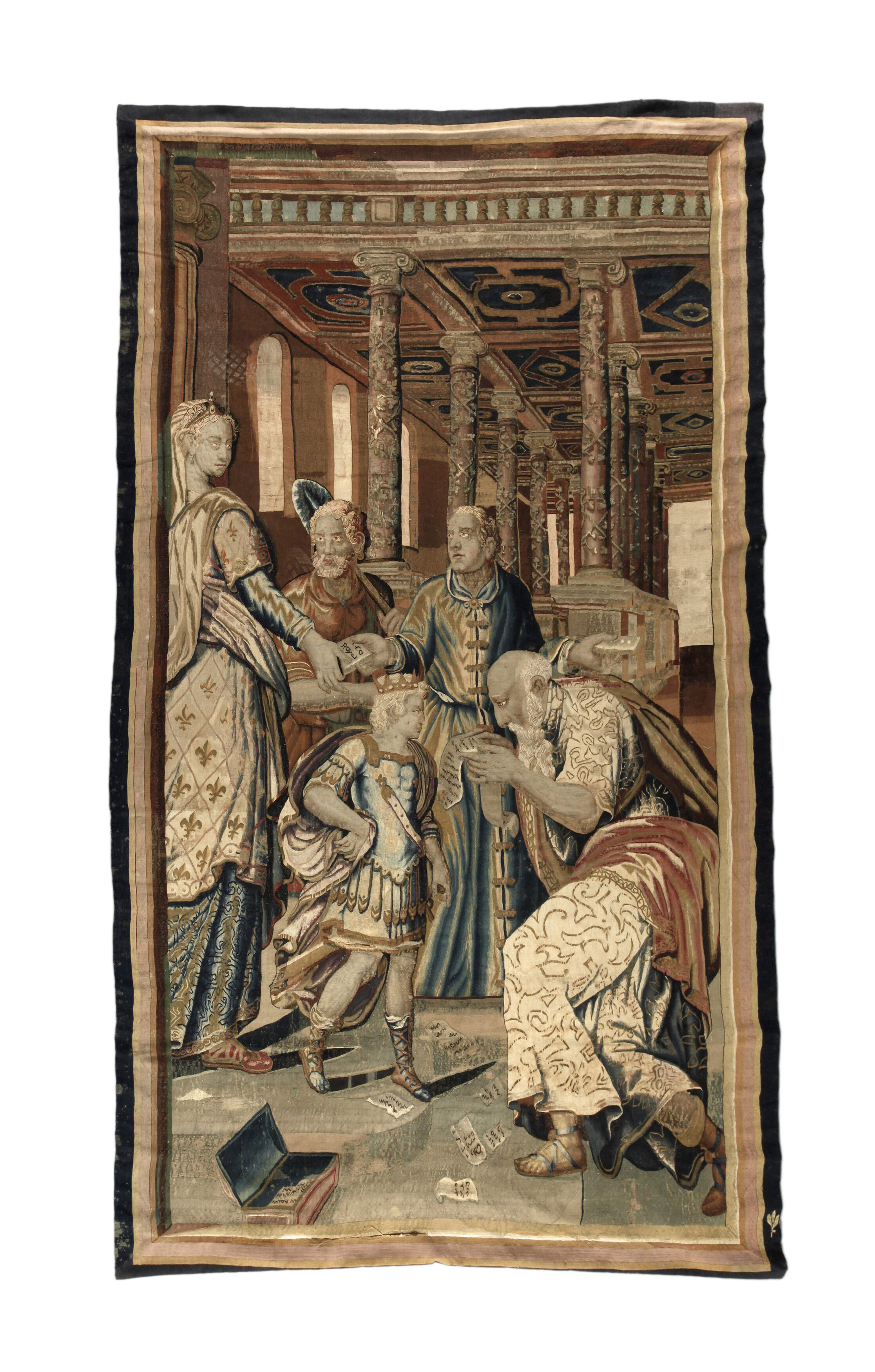 Barocke Tapisserie "Die Botschaft"