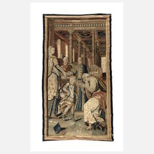 Barocke Tapisserie "Die Botschaft"