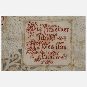 Feine Seidenstickerei Historismus