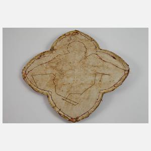 Parament mit Reliefstickerei