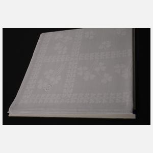 Tafeltuch und Tischgarnitur Kleeblattdekor