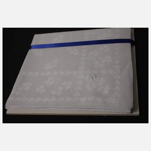 Tafeltuch und Tischgarnitur Kleeblattdekor