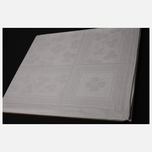 Tafeltuch und Tischgarnitur Kleeblattdekor