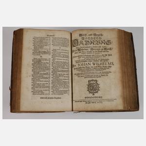 Policey Ordnung Herzog von Gülich 1696