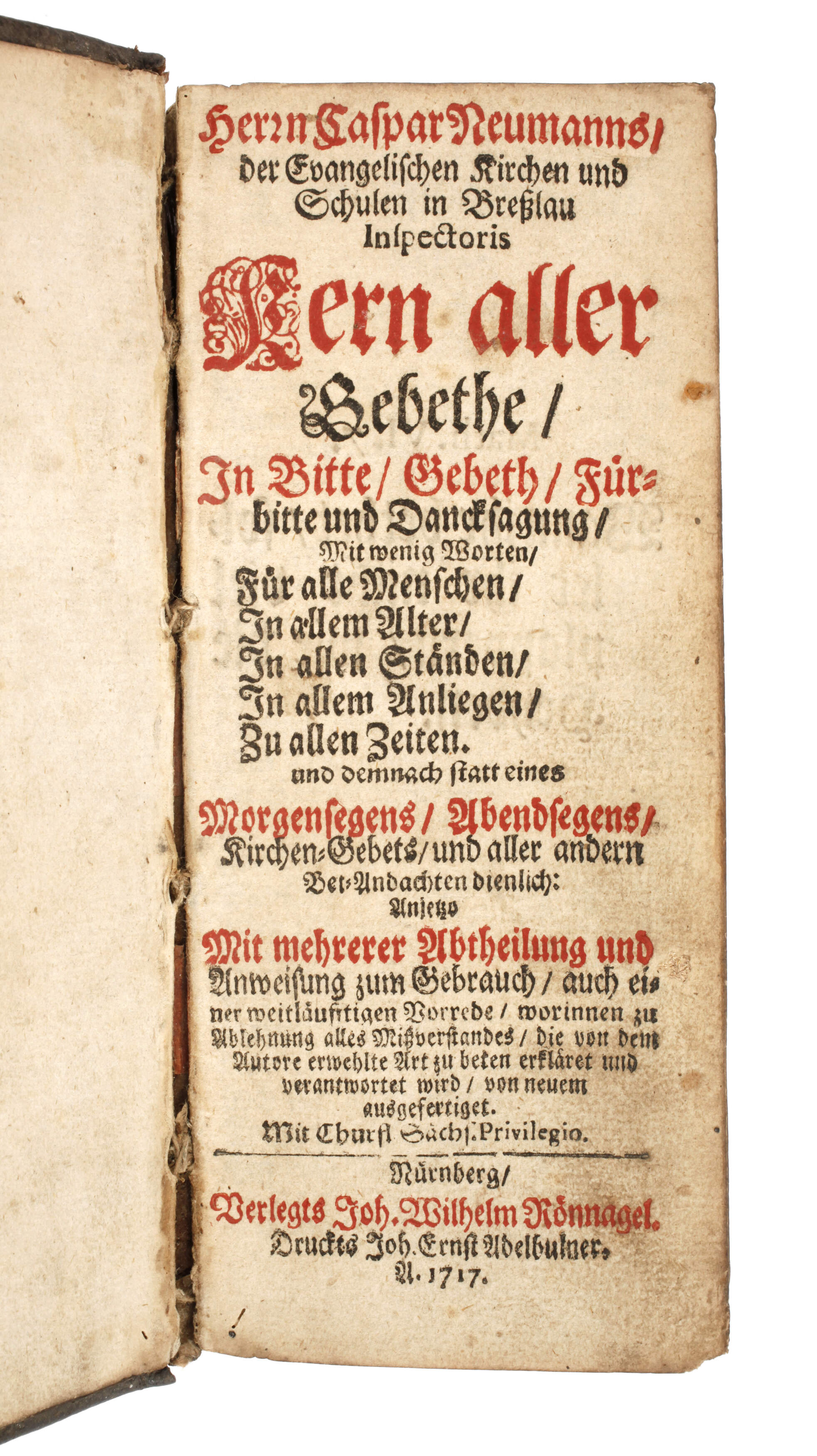 Neumann's Kern aller Gebethe 1717