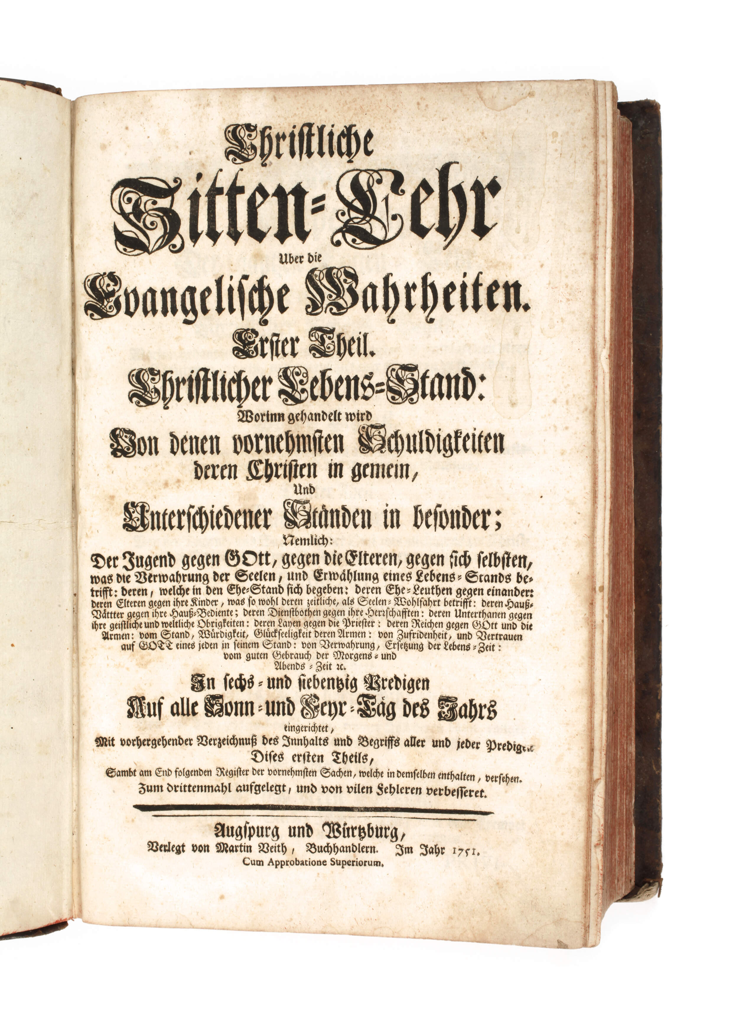 Christliche Sitten-Lehr 1751