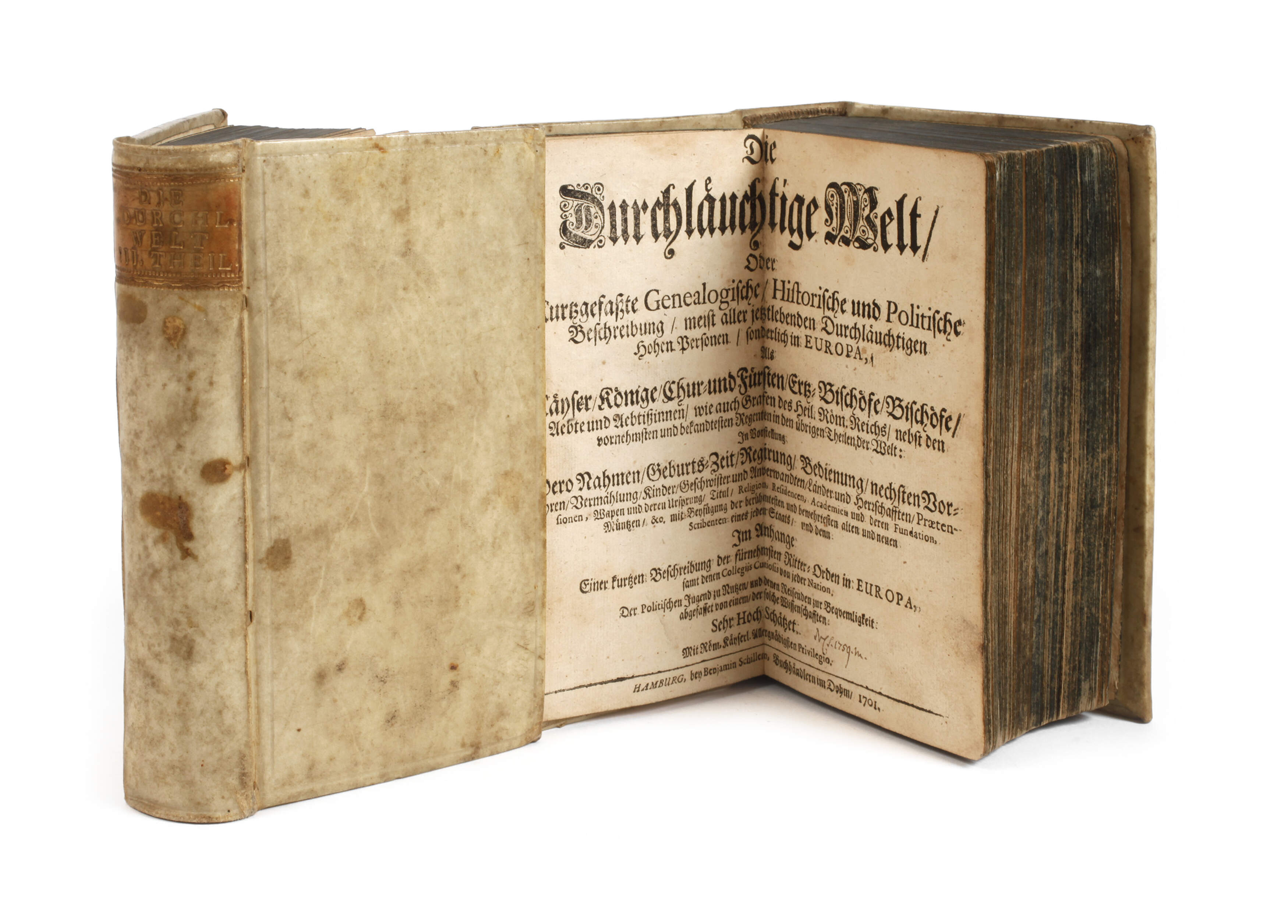 Zwei Bände Wappenkunde 1701