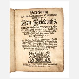 Verordnungen Landgrafschaft Cassel 1739