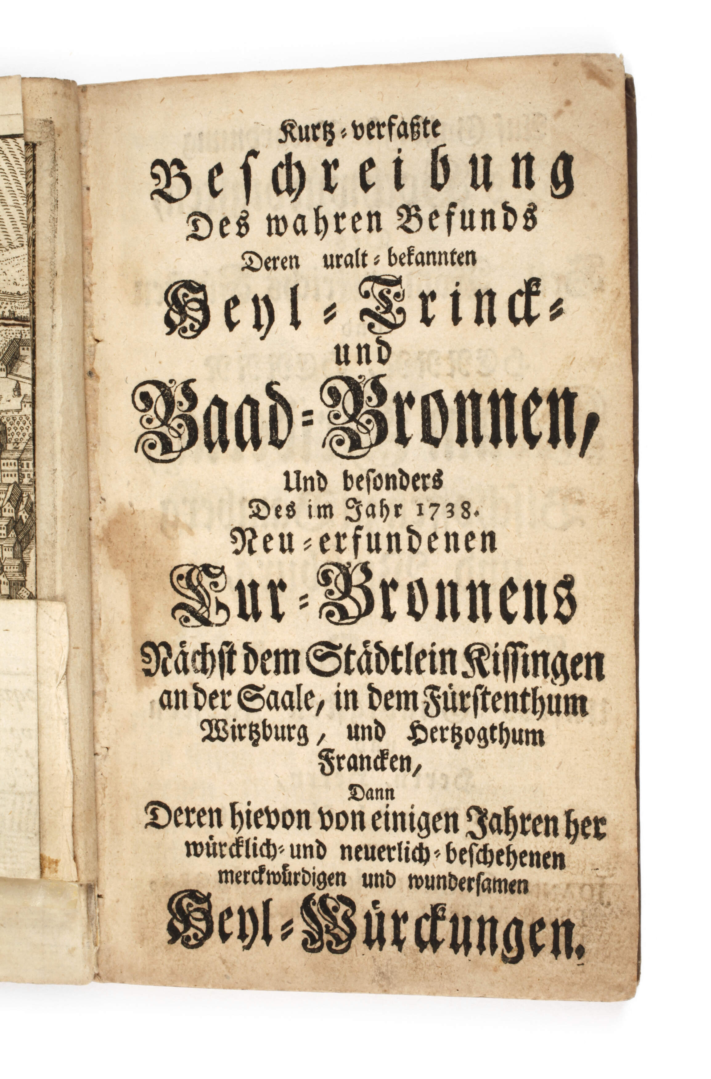 Beschreibung des Heilbrunnens Kissingen 1765