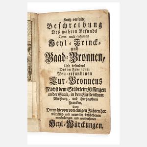 Beschreibung des Heilbrunnens Kissingen 1765