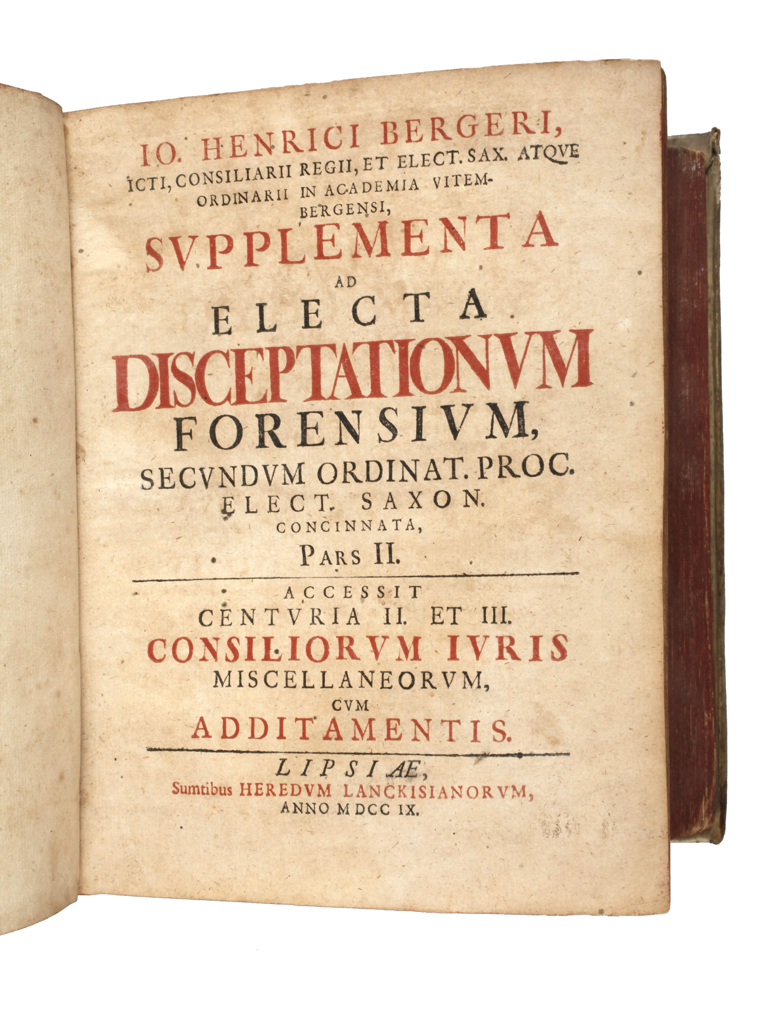 Supplementa ad electa disceptationum Forensium