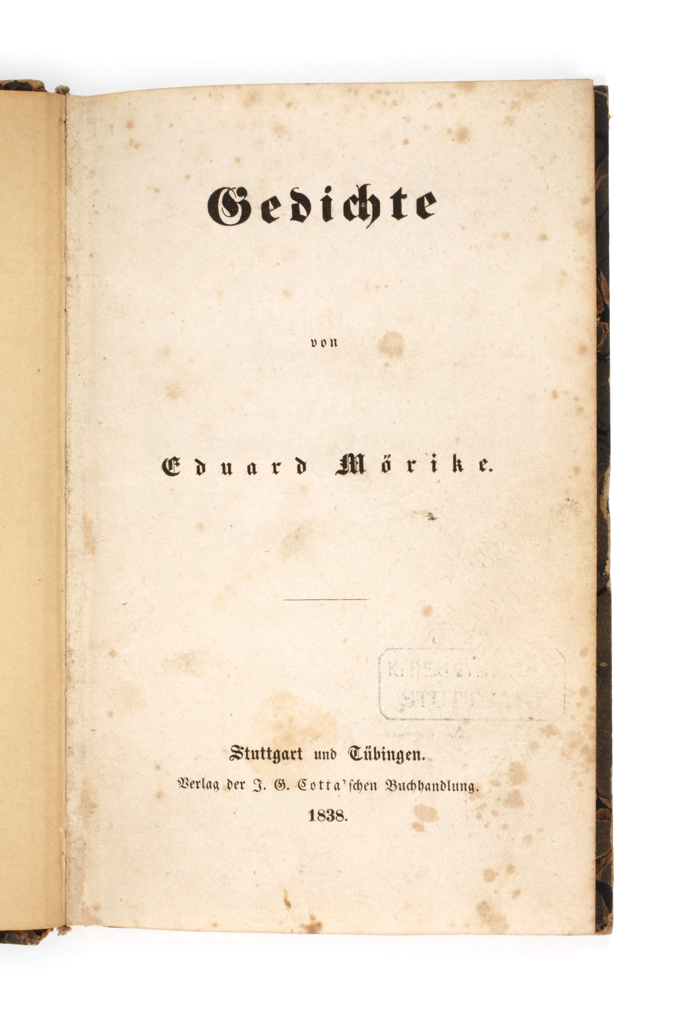 Gedichte von Eduard Mörike 1838