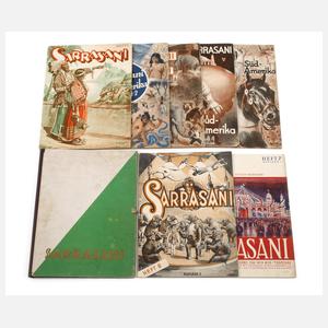 Sieben Hefte Sarrasani mit Originalmappe