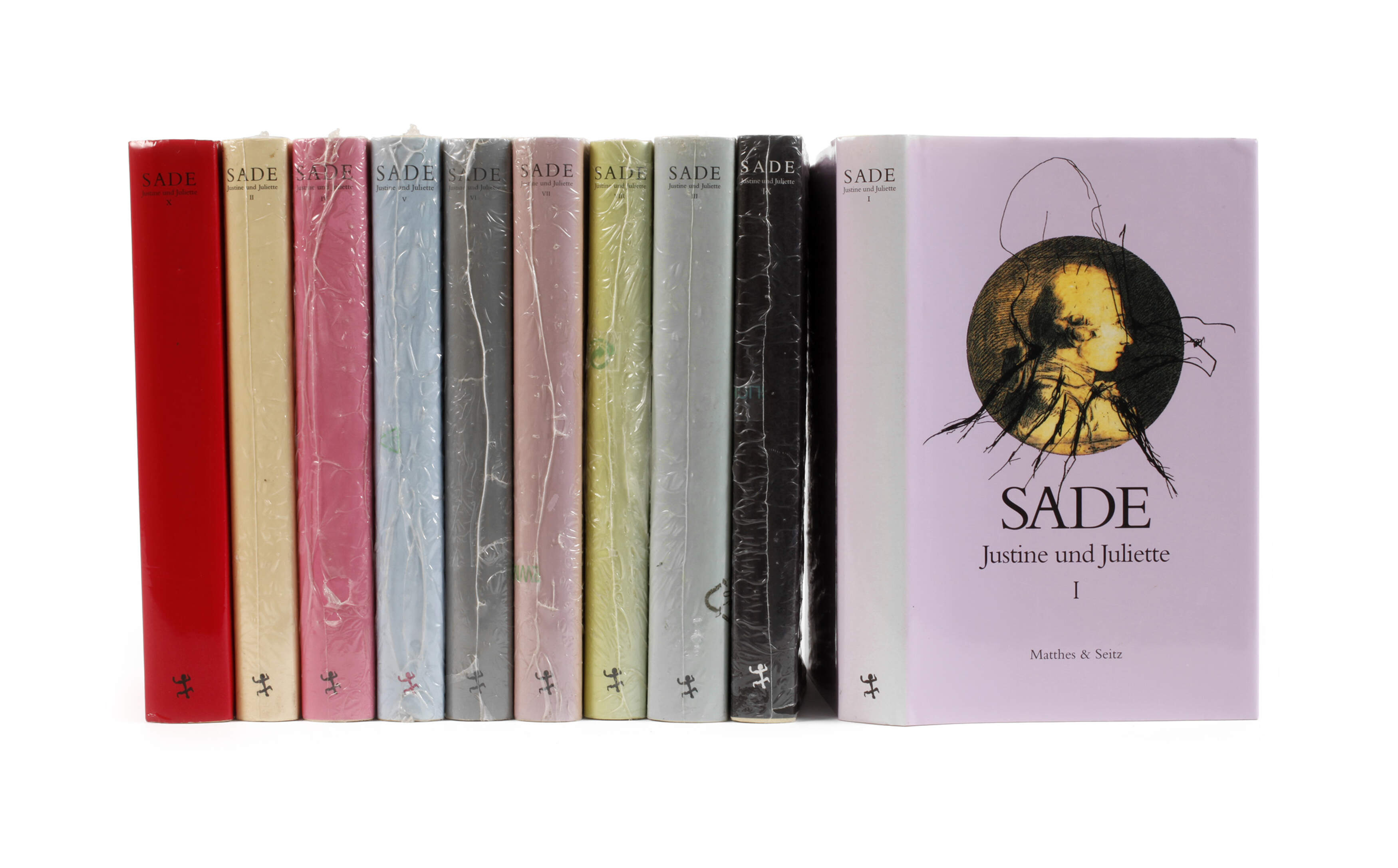 Zehn Bände Marquis de Sade