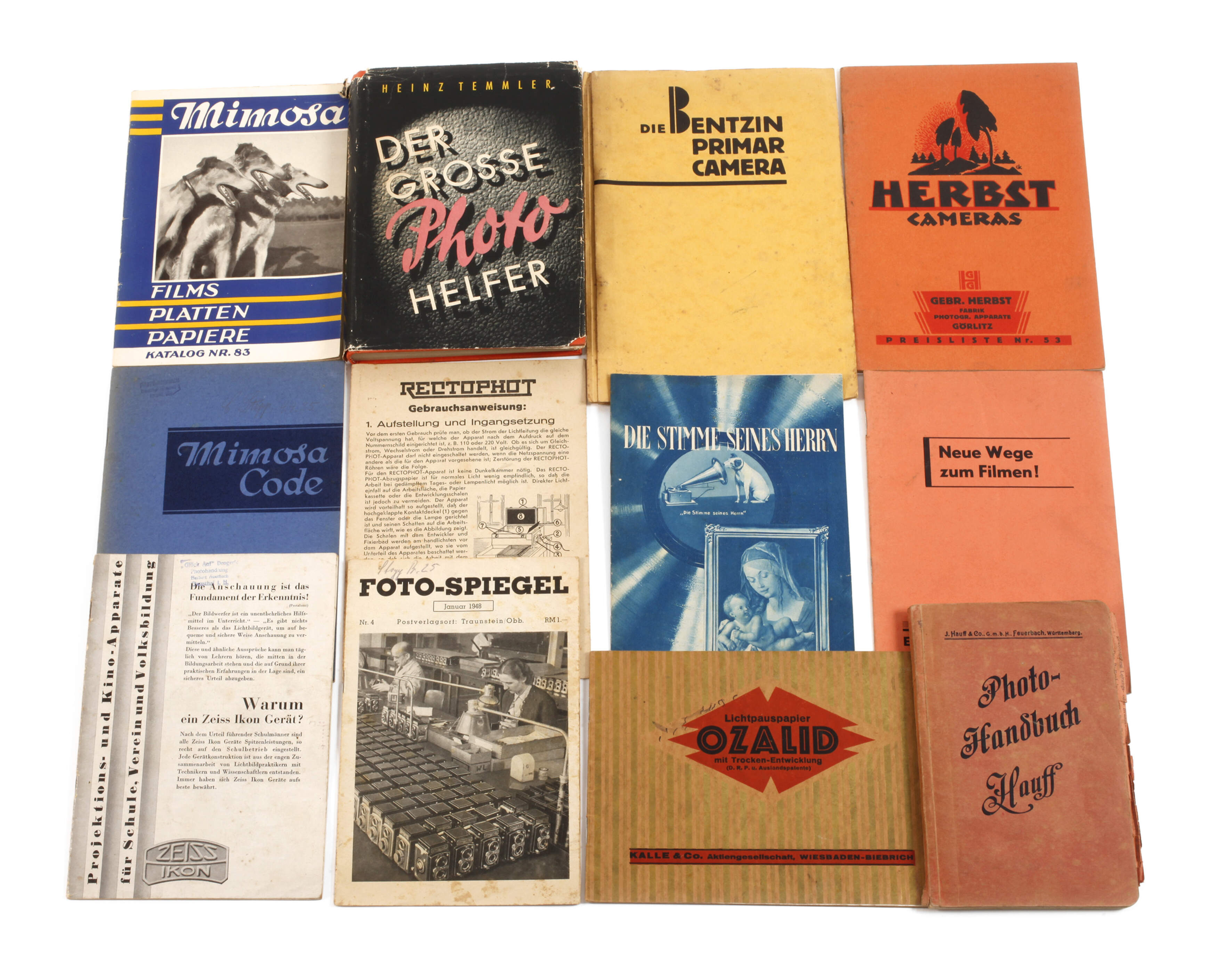 Fotografie-Literatur und Prospekte