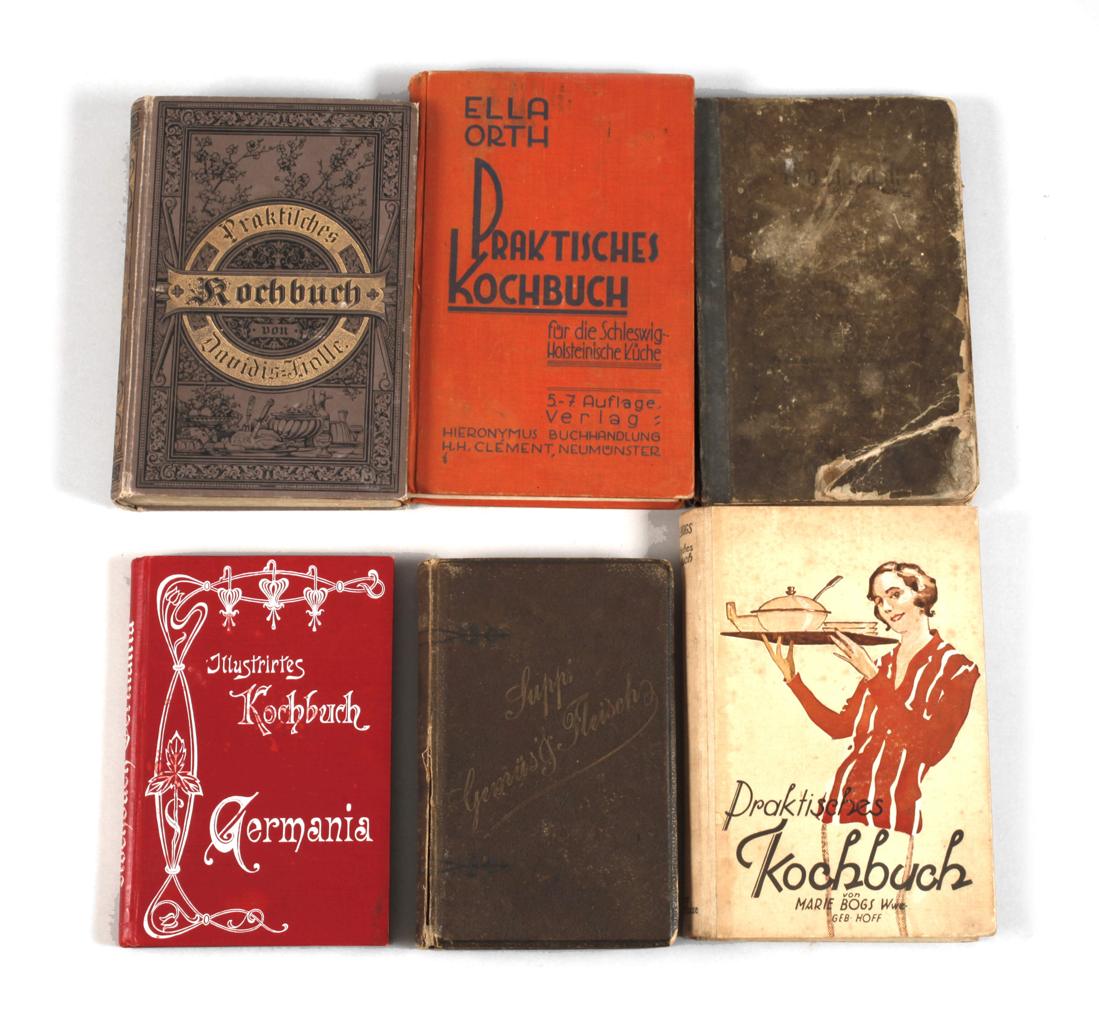 Sechs Kochbücher
