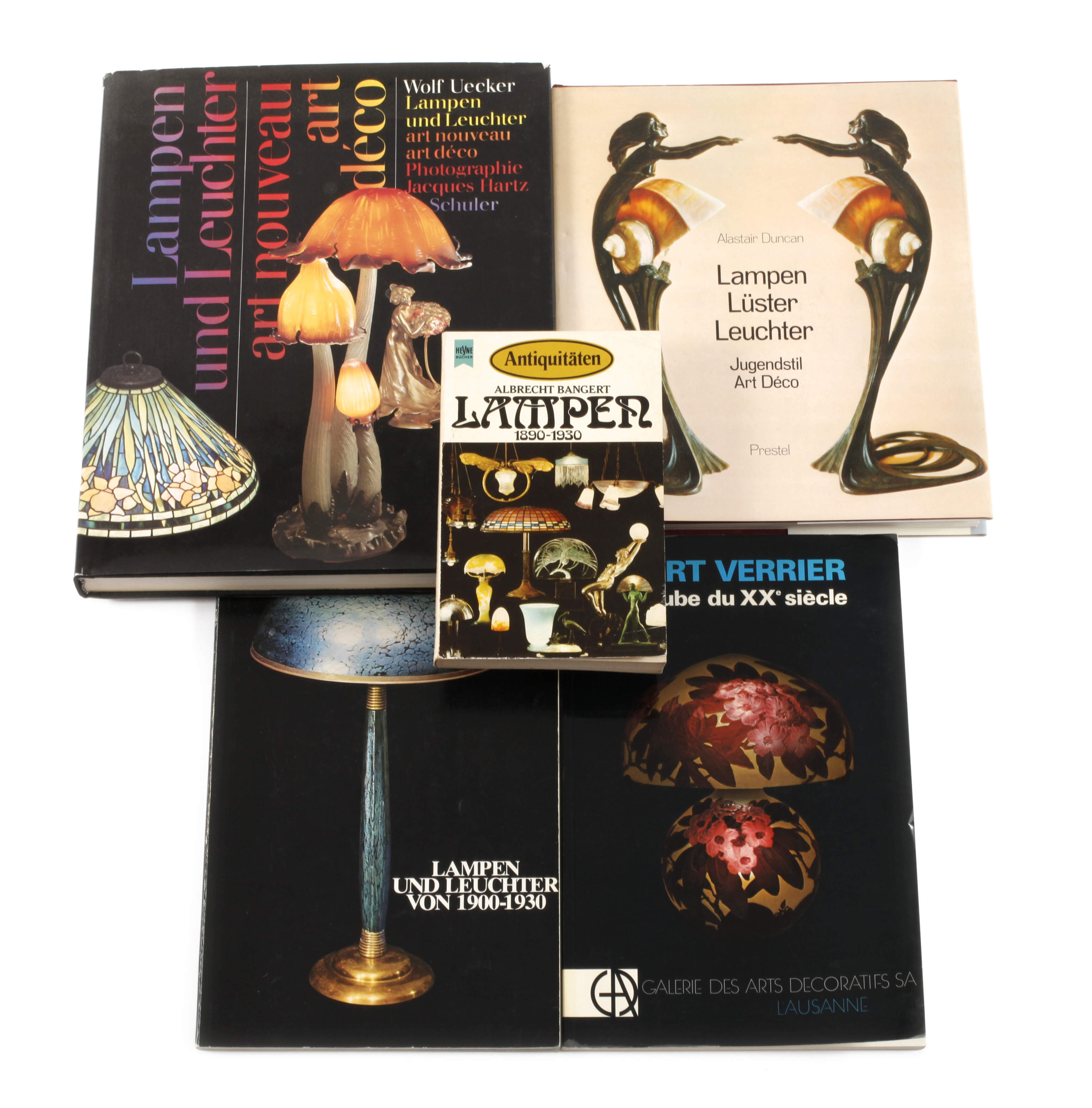 Fünf Fachbücher Lampen