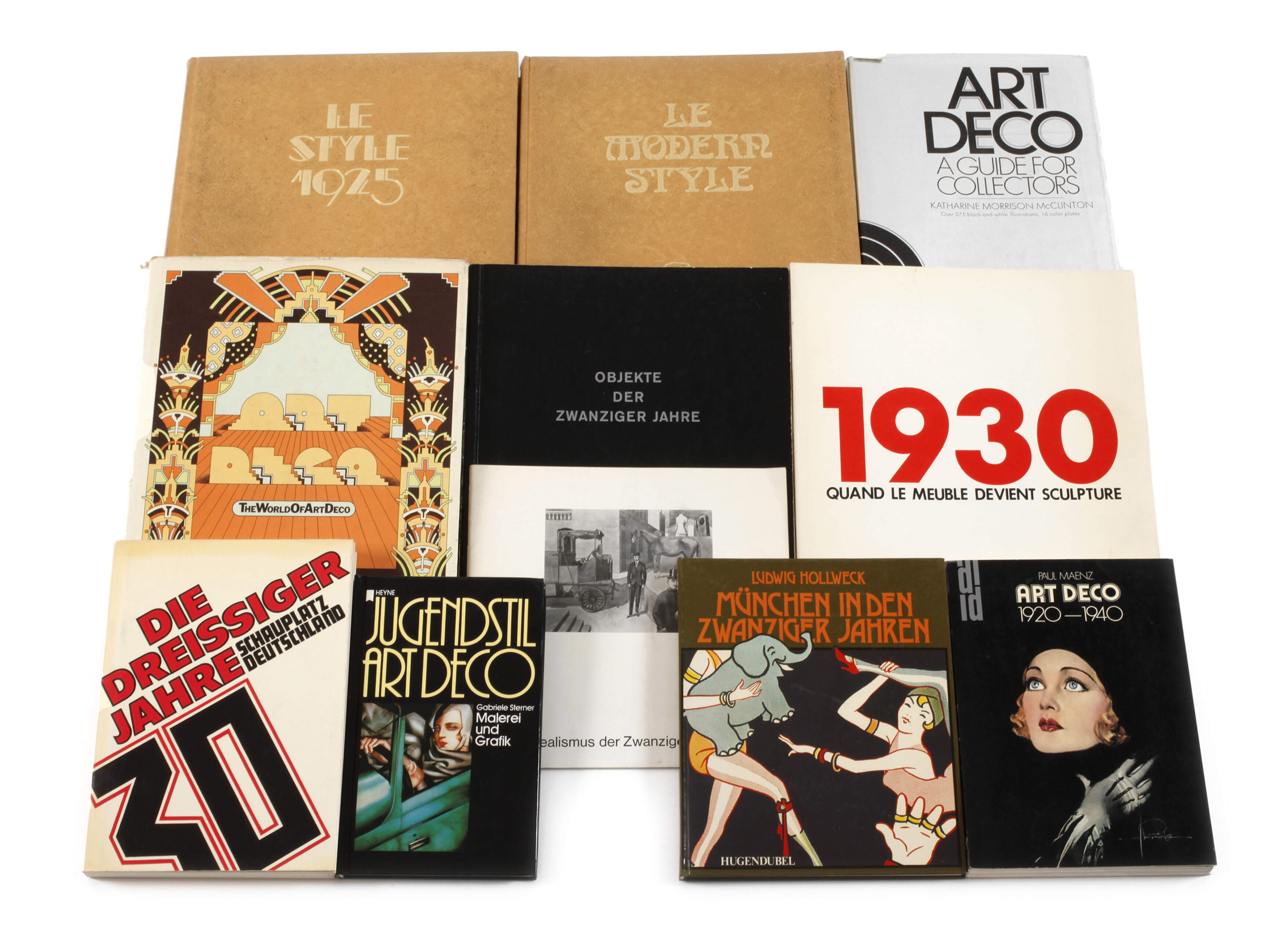Elf Fachbücher Art déco