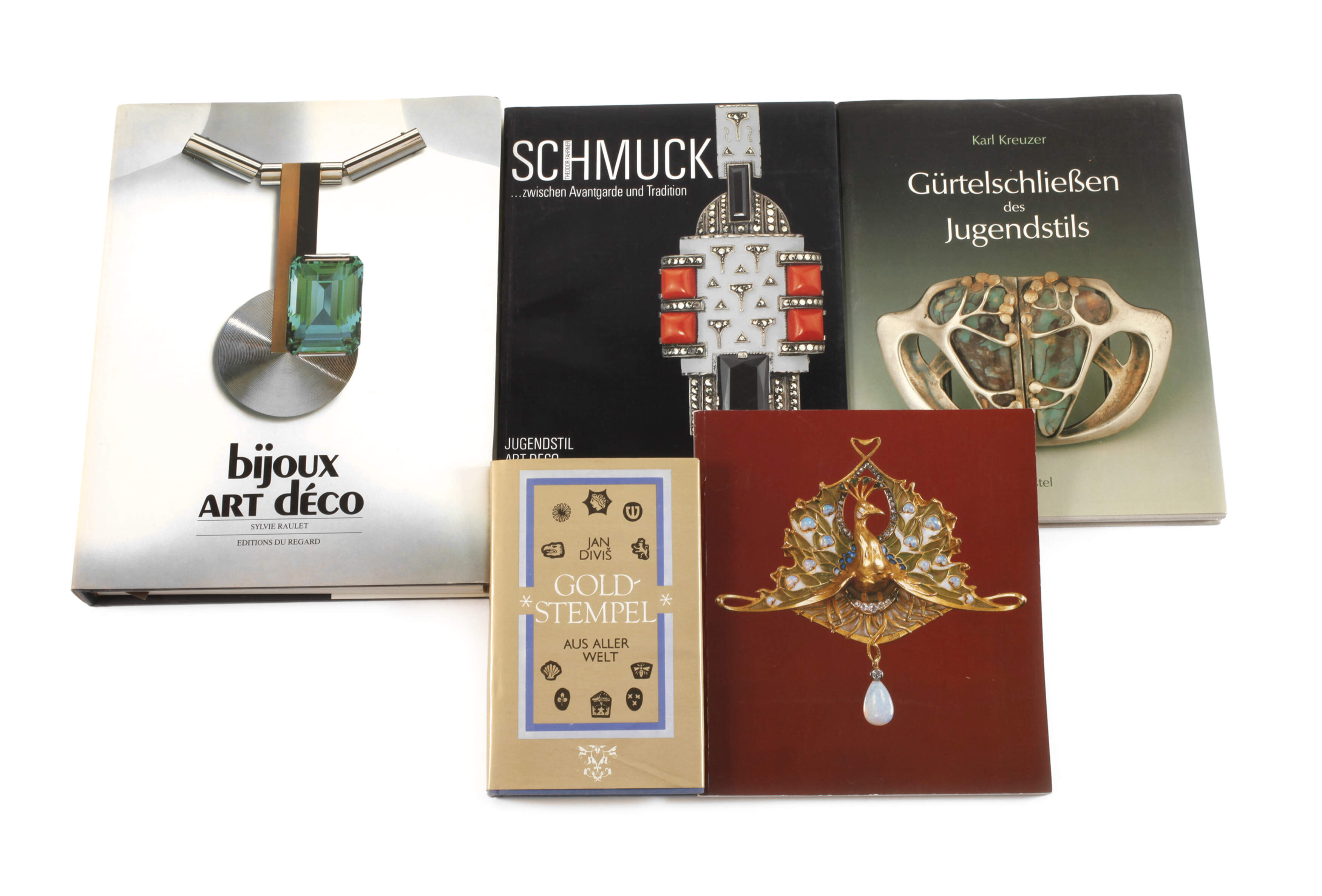 Fünf Bände Fachliteratur Schmuck