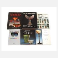 Sechs Fachbücher Jugendstilglas111