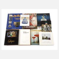 Neun Fachbücher Jugendstilglas111