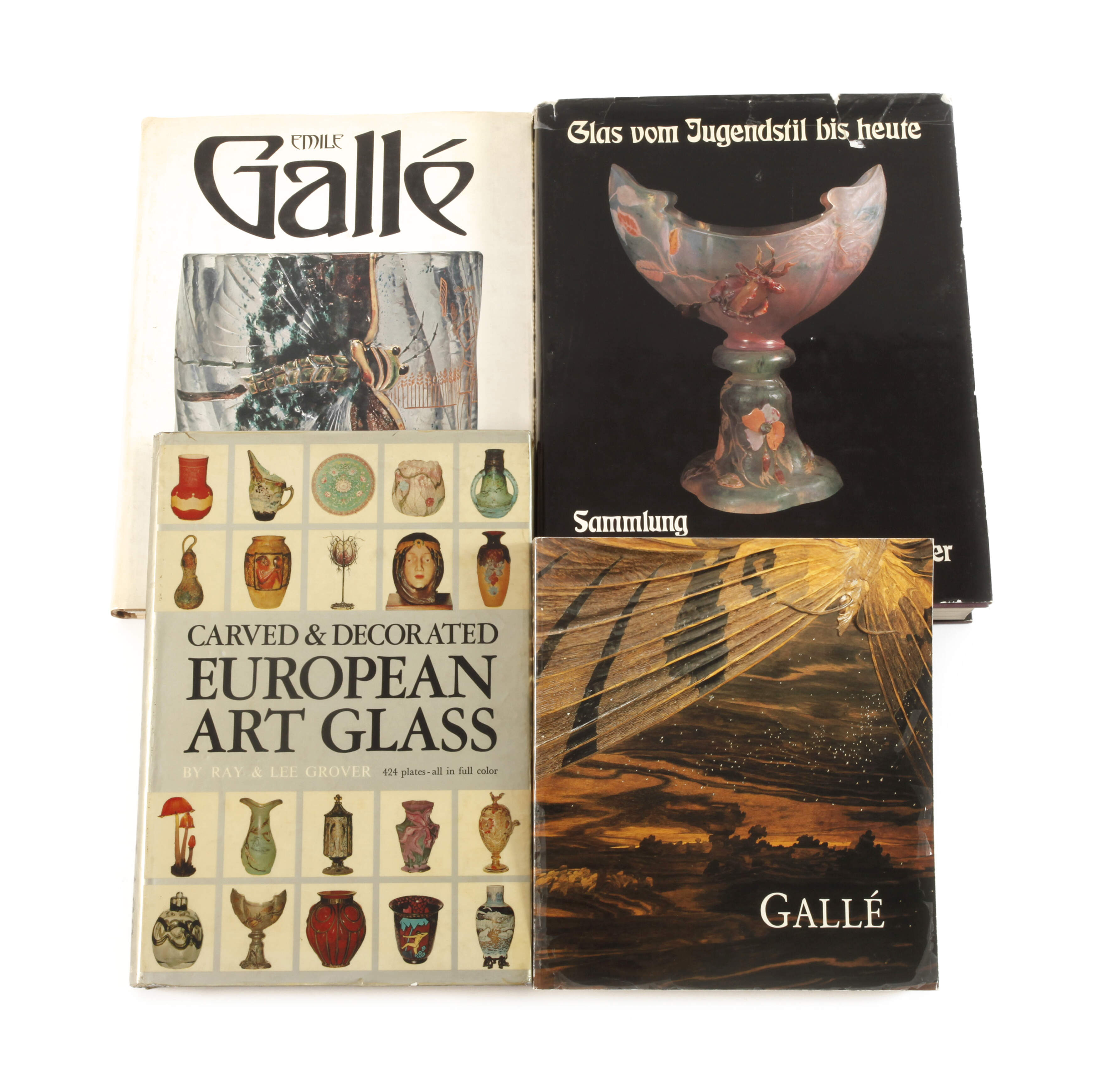 Vier Fachbücher Glas