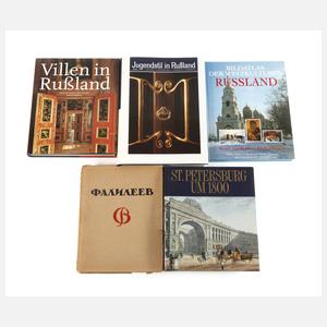 Fünf Bücher Jugendstil und Architektur in Russland