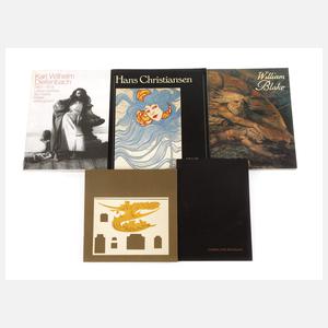 Fünf Monografien und Ausstellungskataloge