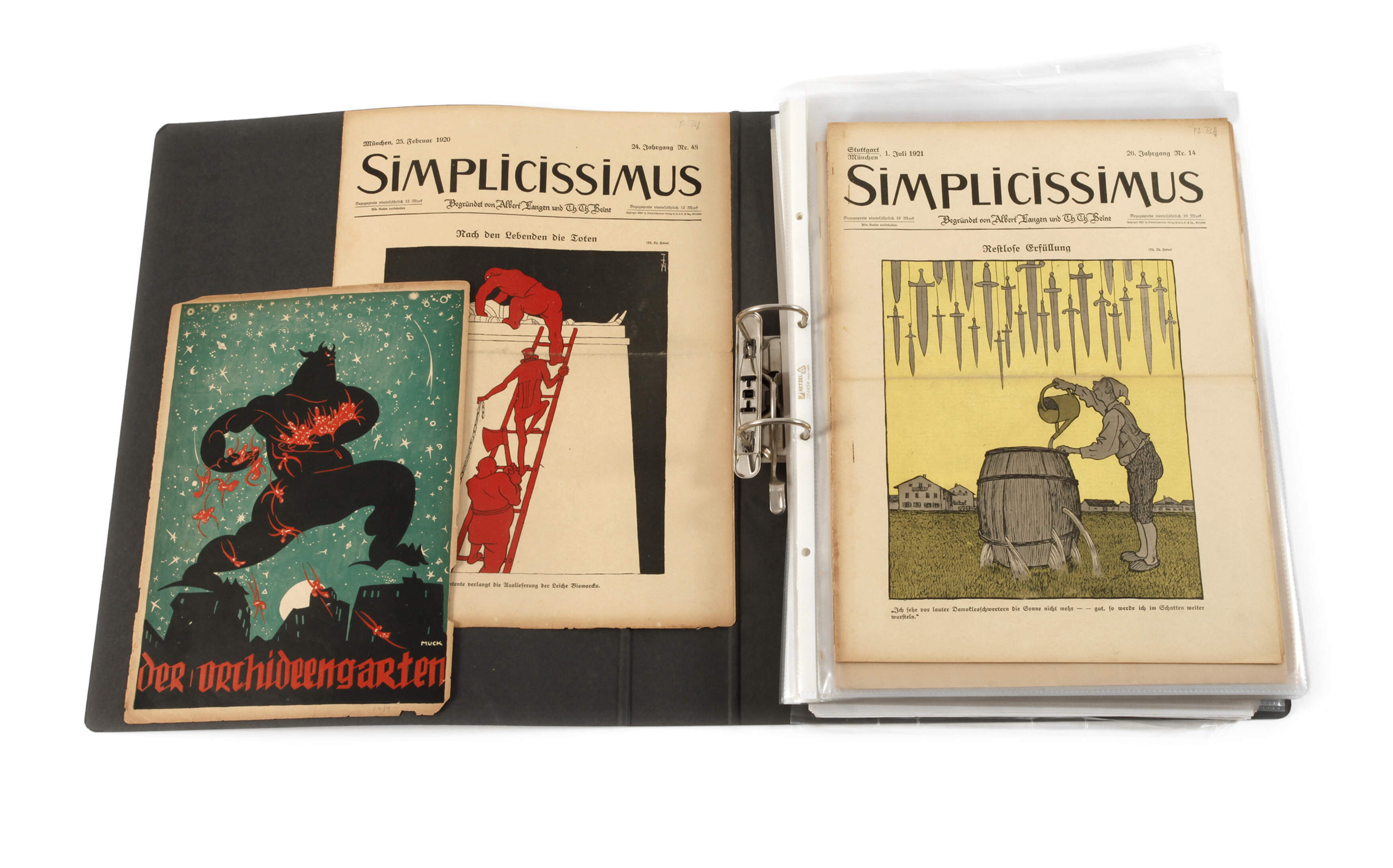 Sammlung Titelblätter Simplicissimus Theodor Heine