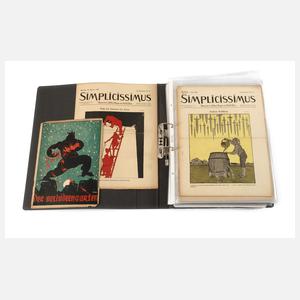 Sammlung Titelblätter Simplicissimus Theodor Heine