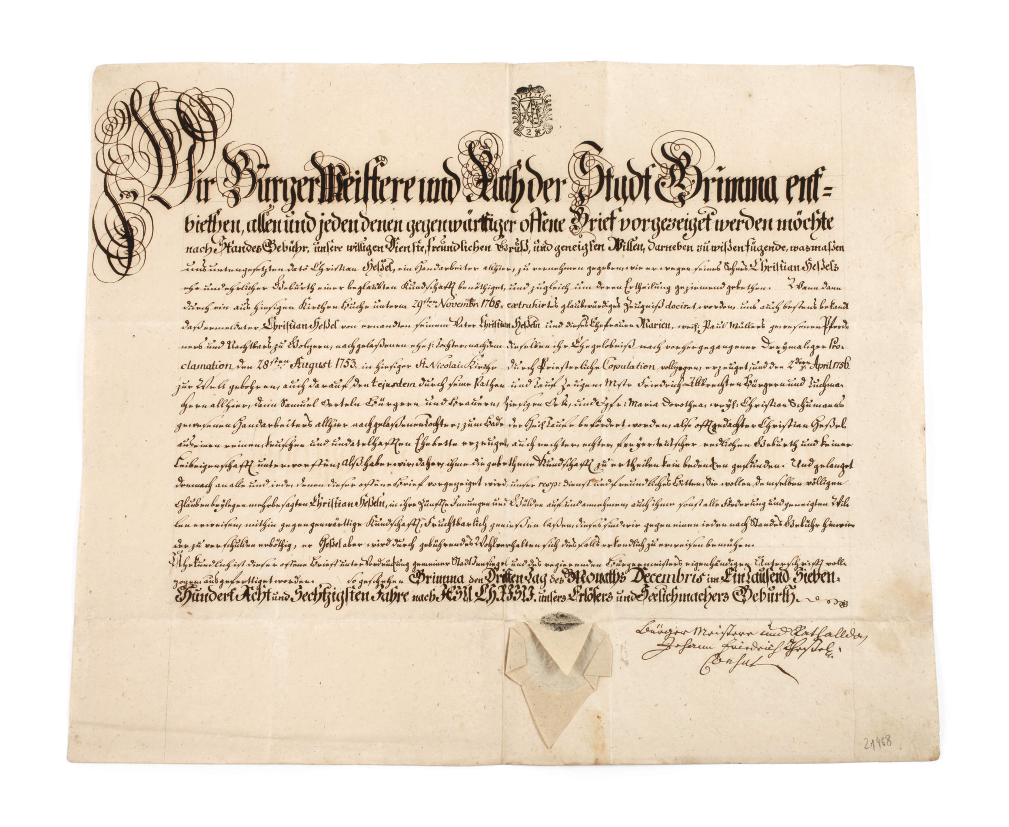 Geburtsurkunde Grimma