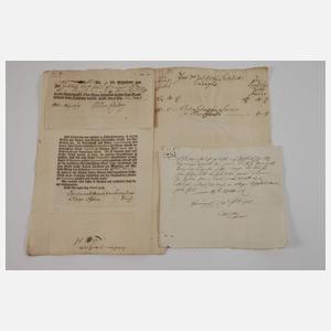 Konvolut historische Dokumente über Rittersteuer