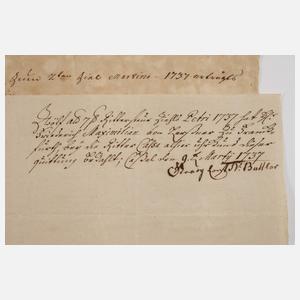 Konvolut historische Dokumente über Rittersteuer