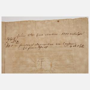 Konvolut historische Dokumente über Rittersteuer