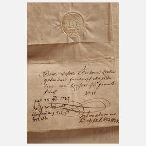 Konvolut historische Dokumente über Rittersteuer