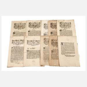 Konvolut historische Dokumente über Rittersteuer