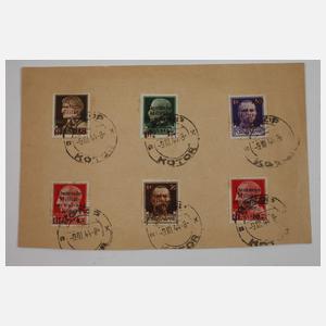 Briefmarken Militärverwaltung Kotor