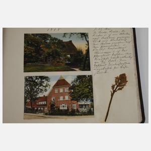 Ansichtskartenalbum in Form eines Tagebuchs