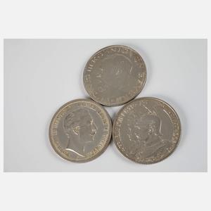 Konvolut 2 Mark Silbermünzen Kaiserreich/Weimar