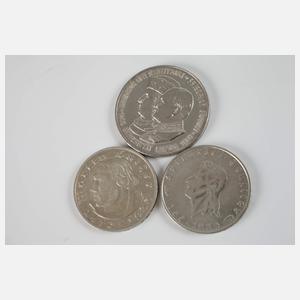 Konvolut 2 Mark Silbermünzen Kaiserreich/Weimar