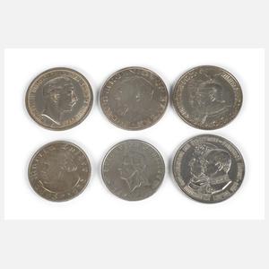 Konvolut 2 Mark Silbermünzen Kaiserreich/Weimar