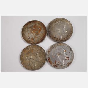 Konvolut 3 Mark Silbermünzen Kaiserreich