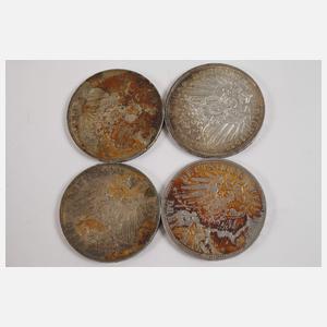 Konvolut 3 Mark Silbermünzen Kaiserreich