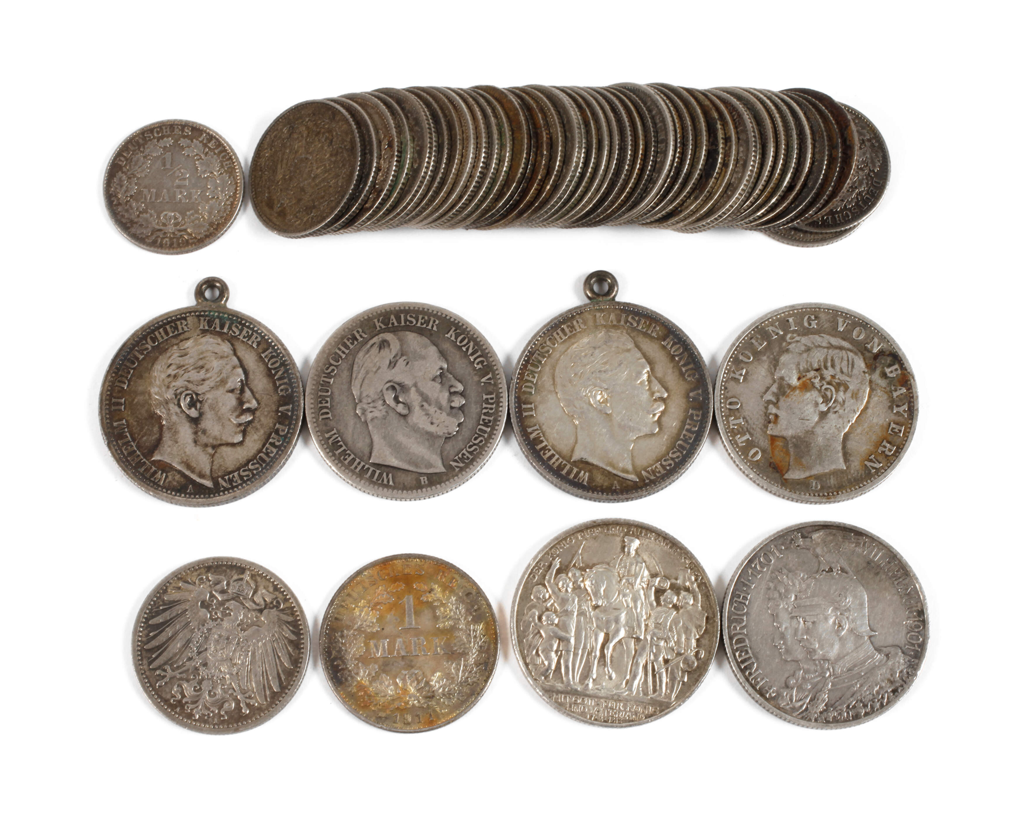 Konvolut Silbermünzen Kaiserreich