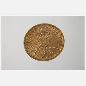 20 Mark Gold Württemberg
