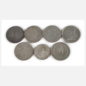 Konvolut 3 Mark Silbermünzen Weimarer Republik